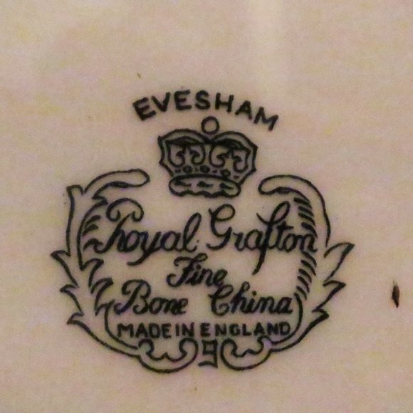 Serving Platter Oval Royal Grafton Evesham 11.25" Yellow Green Bone China UK - Picture 5 of 5